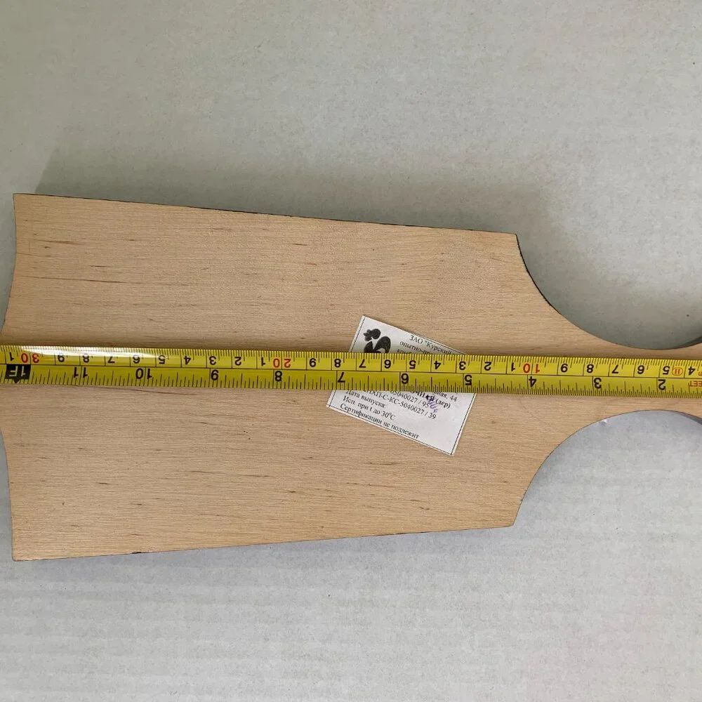 Wooden cutting board Russian long-handled spoon folk style painting Khokhloma